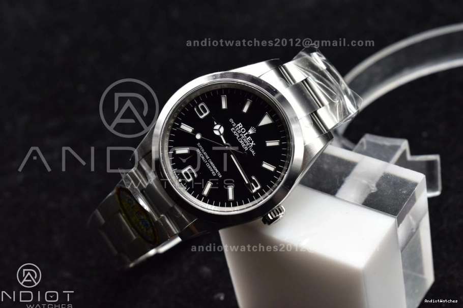 Steel Dial on Clean Best 854 904L SS VR ModernLook Black 124270 36mm Bracelet Edition 1:1 Explorer 0510